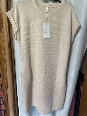 Women’s Cream Swim Coverup Tunic , Dress by Evaless
